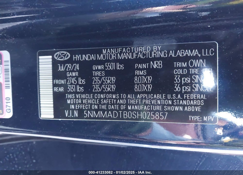 2025 GENESIS GV70 2.5T AWD VIN: 5NMMADTB0SH025857