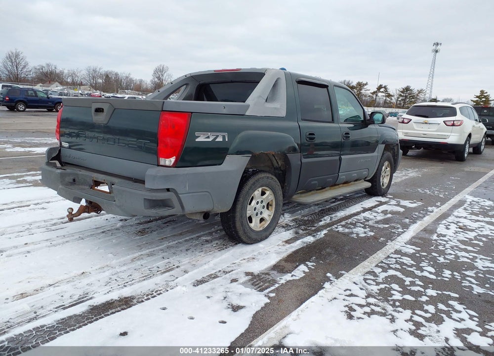 2002 CHEVROLET AVALANCHE 1500 VIN: 3GNEK13T42G202373