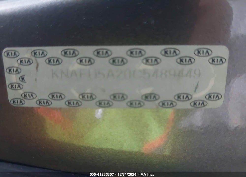 2012 KIA FORTE EX VIN: KNAFU5A20C5489449