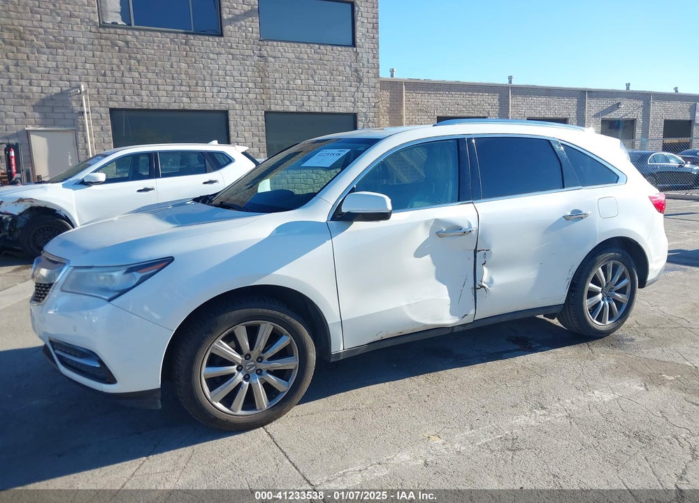 2014 ACURA MDX ADVANCE PKG W/ENTERTAINMENT PKG VIN: 5FRYD3H85EB008539