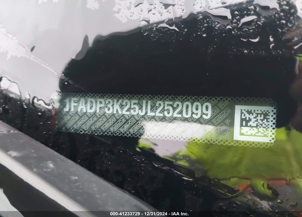 2018 FORD FOCUS SE VIN: 1FADP3K25JL252099