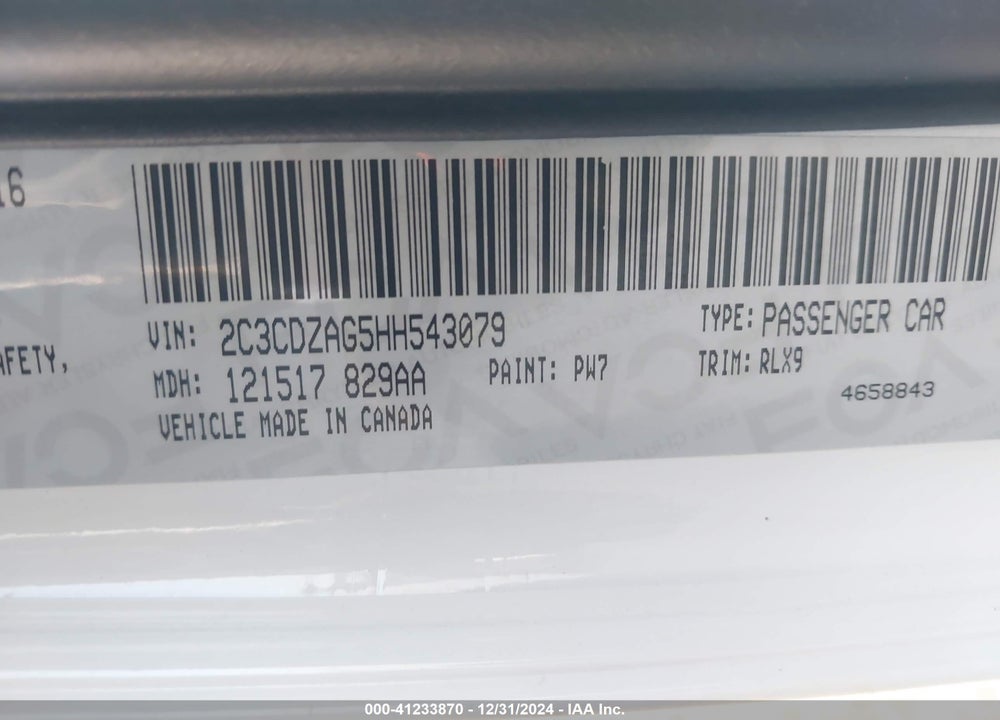 2017 DODGE CHALLENGER SXT PLUS VIN: 2C3CDZAG5HH543079