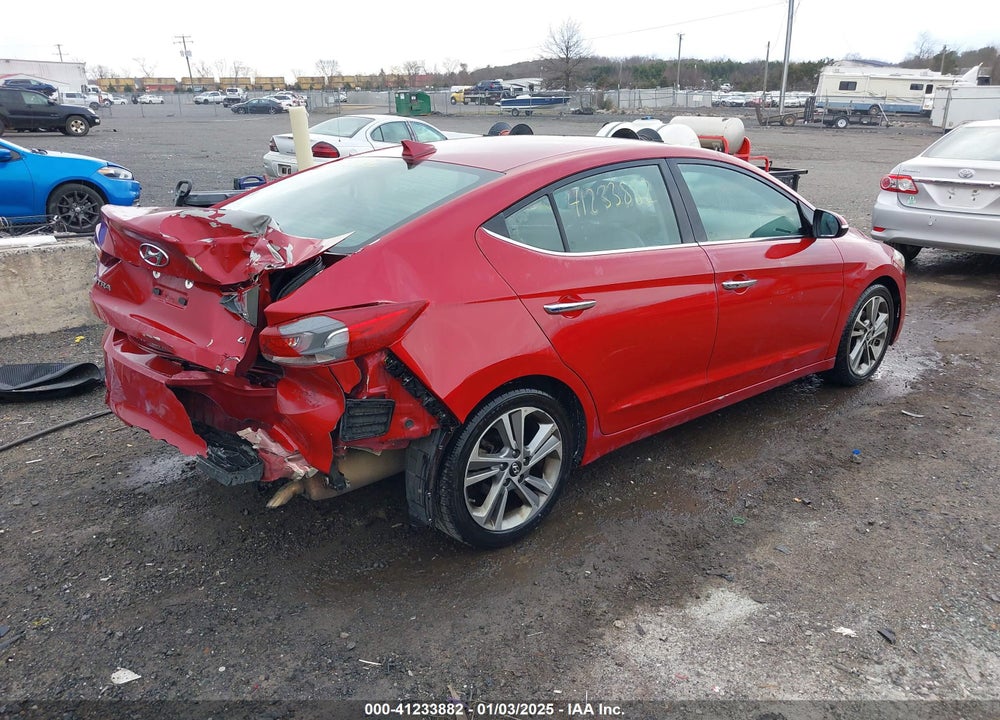 2017 HYUNDAI ELANTRA LIMITED VIN: KMHD84LFXHU349927