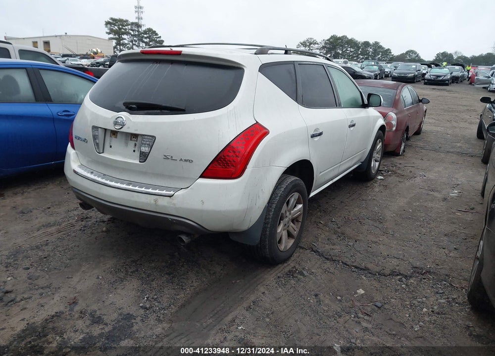 2007 NISSAN MURANO SL VIN: JN8AZ08W47W649976