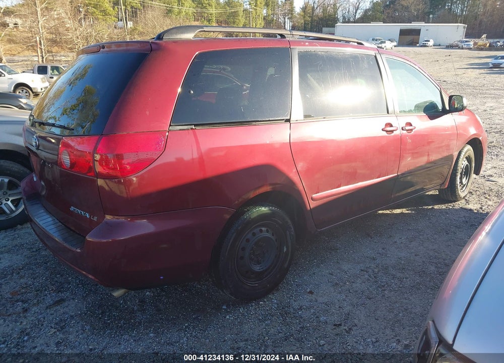 2008 TOYOTA SIENNA LE VIN: 5TDZK23C48S124395