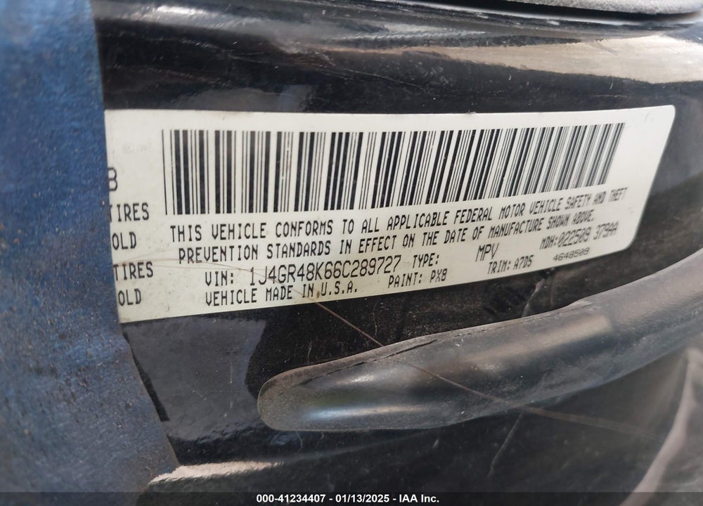 2005 JEEP GRAND CHEROKEE LAREDO VIN: 1J4GR48K75C693828
