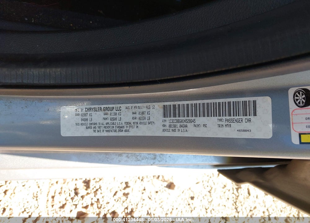 2013 CHRYSLER 200 VIN: 1C3CCBBG0DN528645
