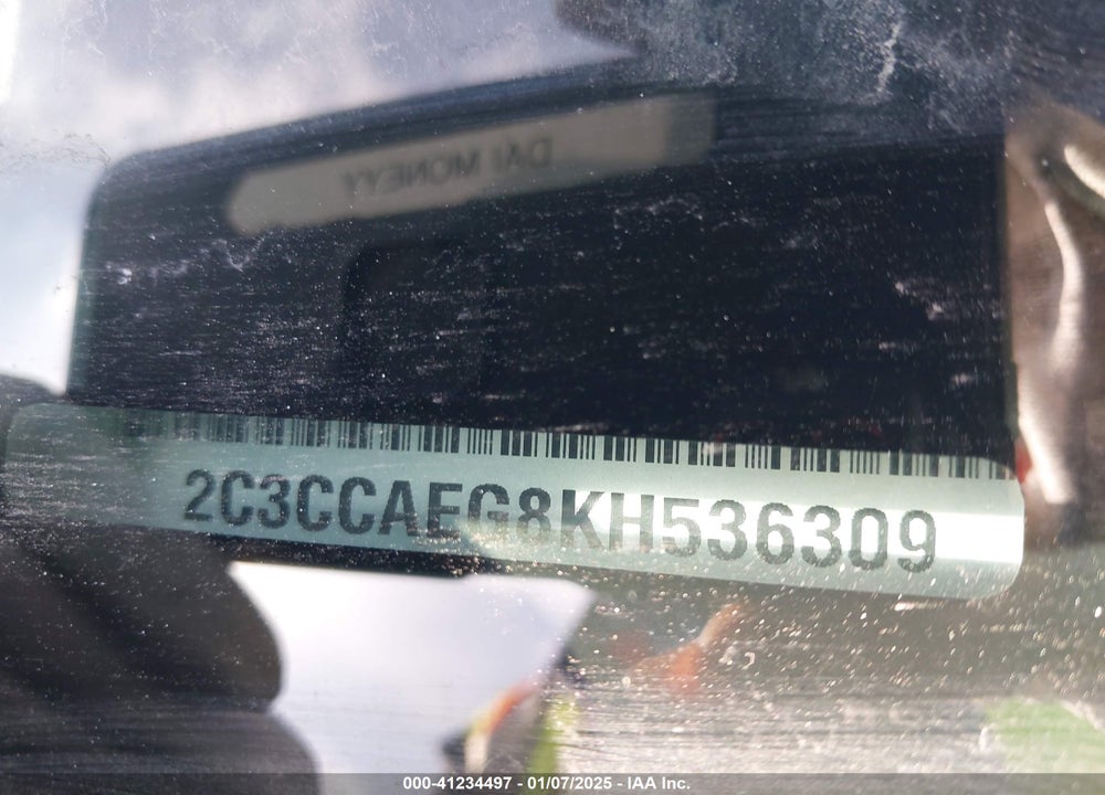2019 CHRYSLER 300 VIN: 2C3CCAEG8KH536309