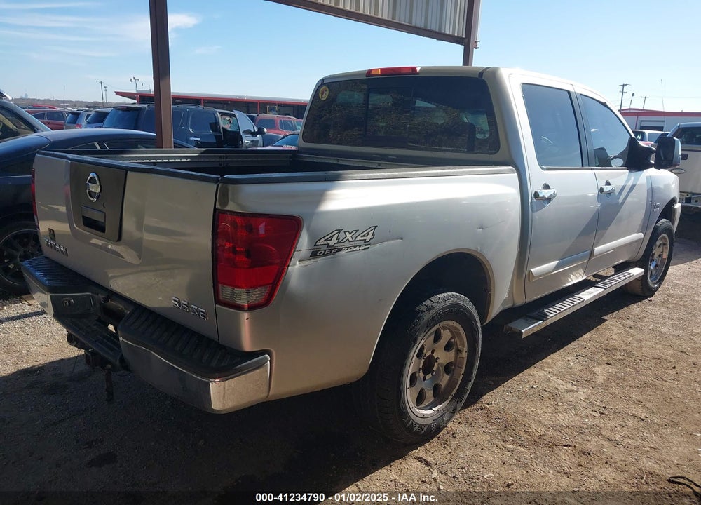 2004 NISSAN TITAN SE VIN: 1N6AA07BX4N537229