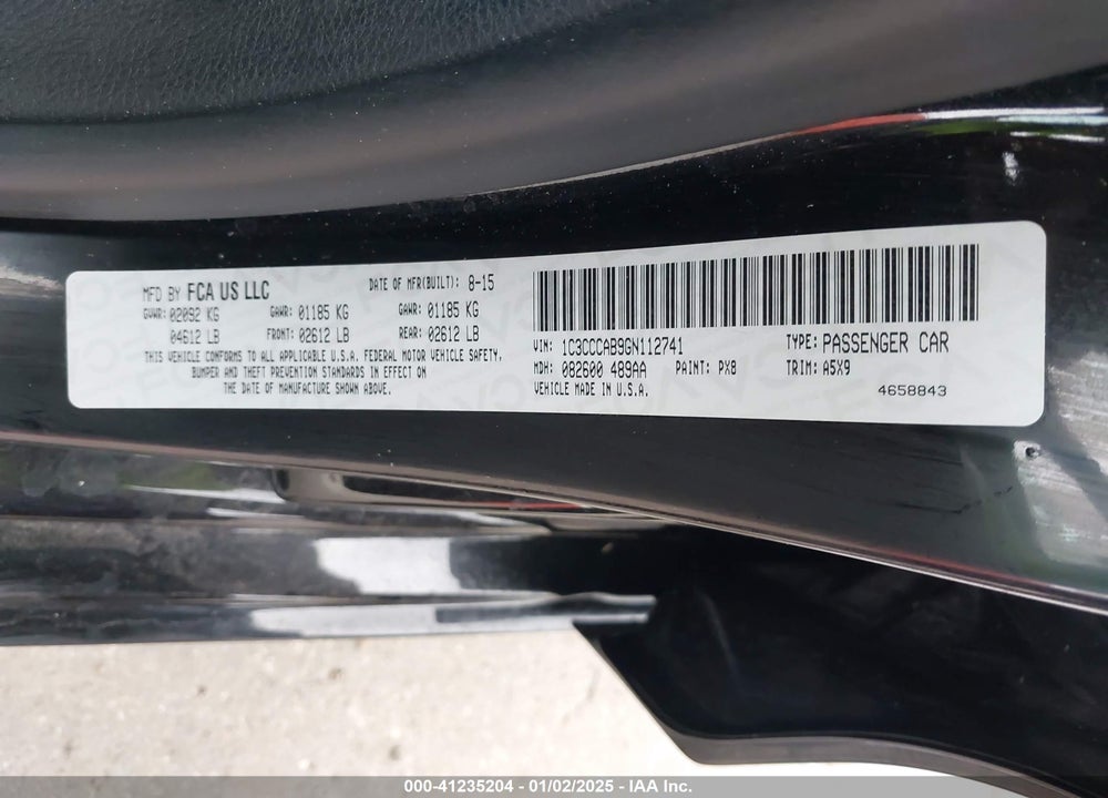2016 CHRYSLER 200 LIMITED VIN: 1C3CCCAB9GN112741