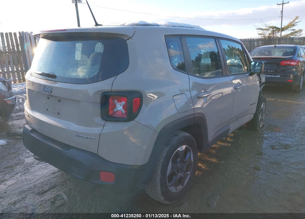2016 JEEP RENEGADE SPORT VIN: ZACCJBATXGPD39528