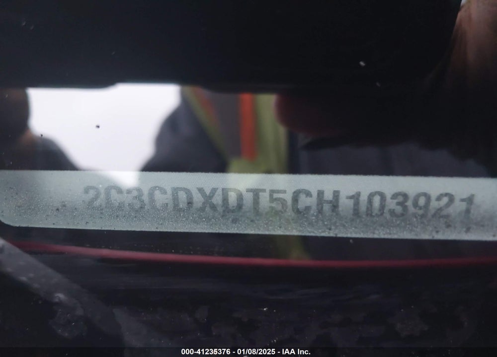 2012 DODGE CHARGER VIN: 2C3CDXDT5CH103921