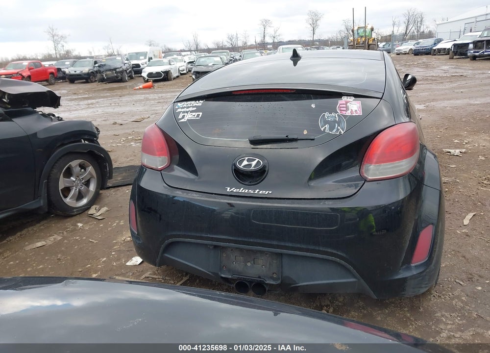 2013 HYUNDAI VELOSTER BASE W/BLACK VIN: KMHTC6AD4DU164905