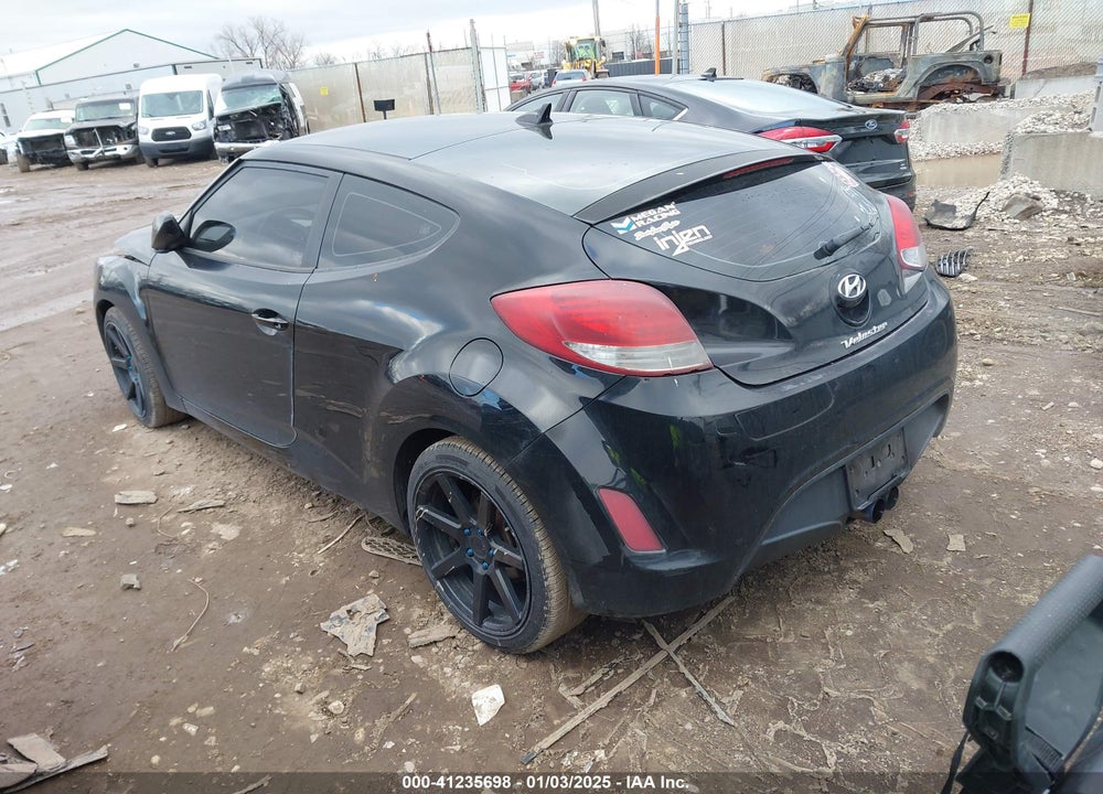 2013 HYUNDAI VELOSTER BASE W/BLACK VIN: KMHTC6AD4DU164905