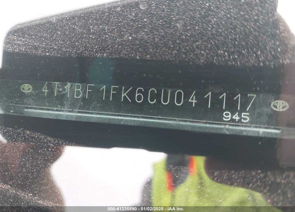 2012 TOYOTA CAMRY VIN: 4T1BF1FK6CU041117