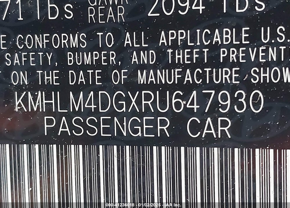 2024 HYUNDAI ELANTRA SEL VIN: KMHLM4DGXRU647930