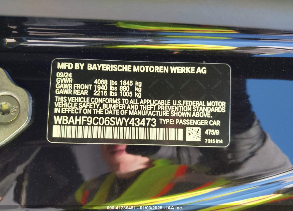 2025 BMW Z4 M40I VIN: WBAHF9C06SWY43473