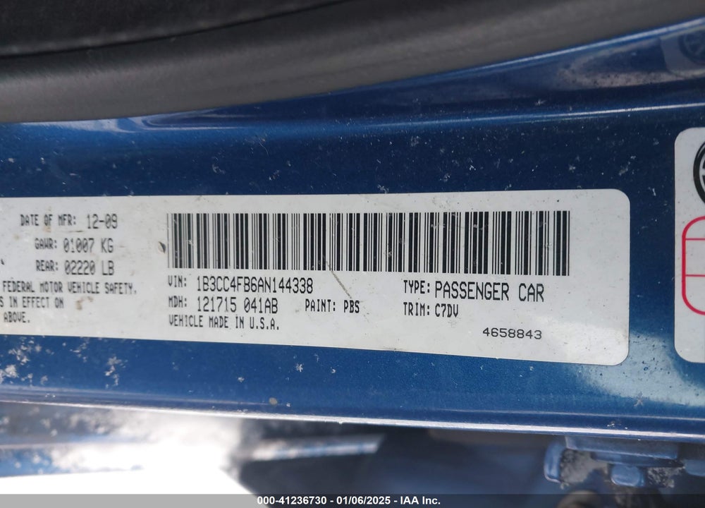 2010 DODGE AVENGER SXT VIN: 1B3CC4FB6AN144338
