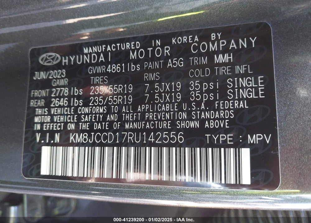 2024 HYUNDAI TUCSON HYBRID SEL CONVENIENCE VIN: KM8JCCD17RU142556