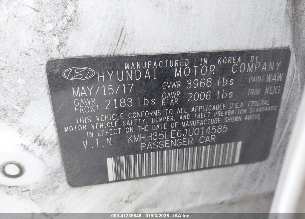 2018 HYUNDAI ELANTRA GT VIN: KMHH35LE6JU014585