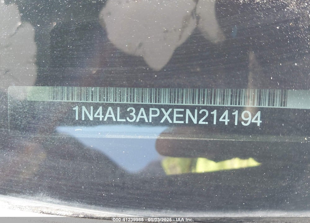 2014 NISSAN ALTIMA VIN: 1N4AL3APXEN214194