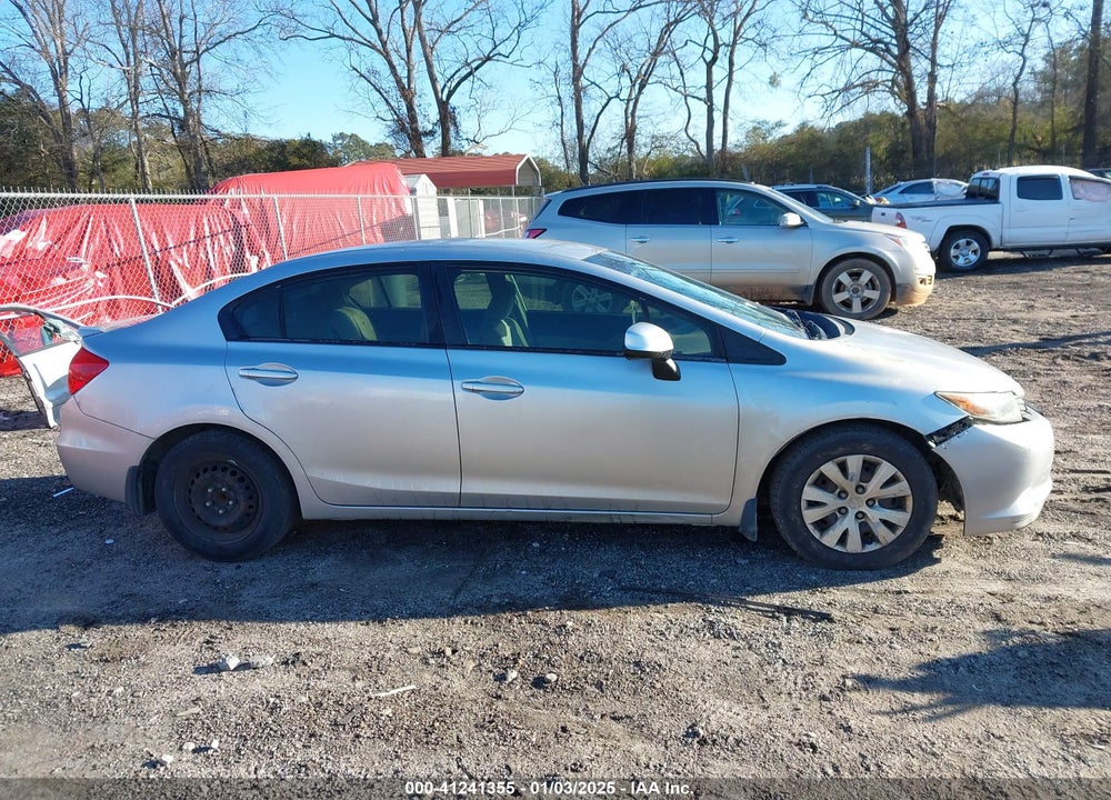 2012 HONDA CIVIC VIN: 19XFB2F52CE052762