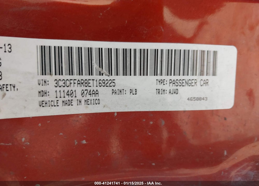 2014 FIAT 500 POP VIN: 3C3CFFAR8ET169225