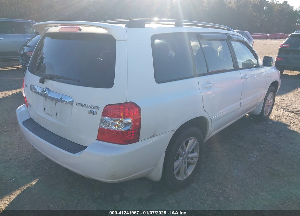 2006 TOYOTA HIGHLANDER HYBRID V6 VIN: JTEEW21A360022716