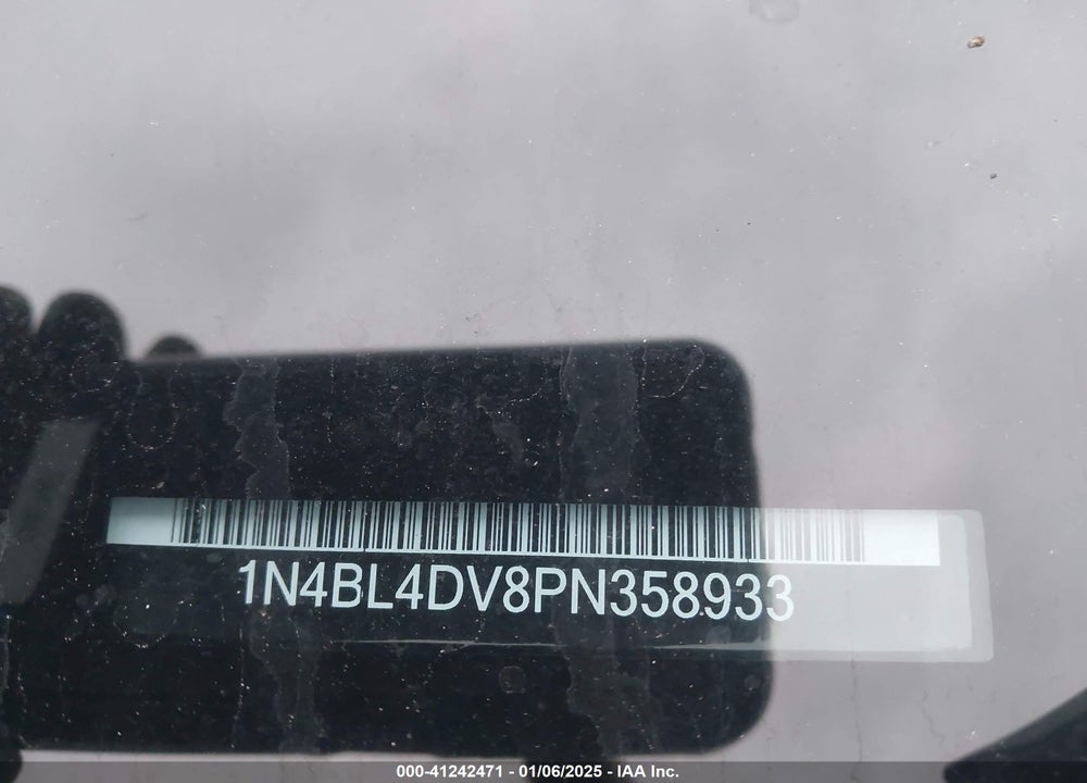 2023 NISSAN ALTIMA SV FWD VIN: 1N4BL4DV8PN358933