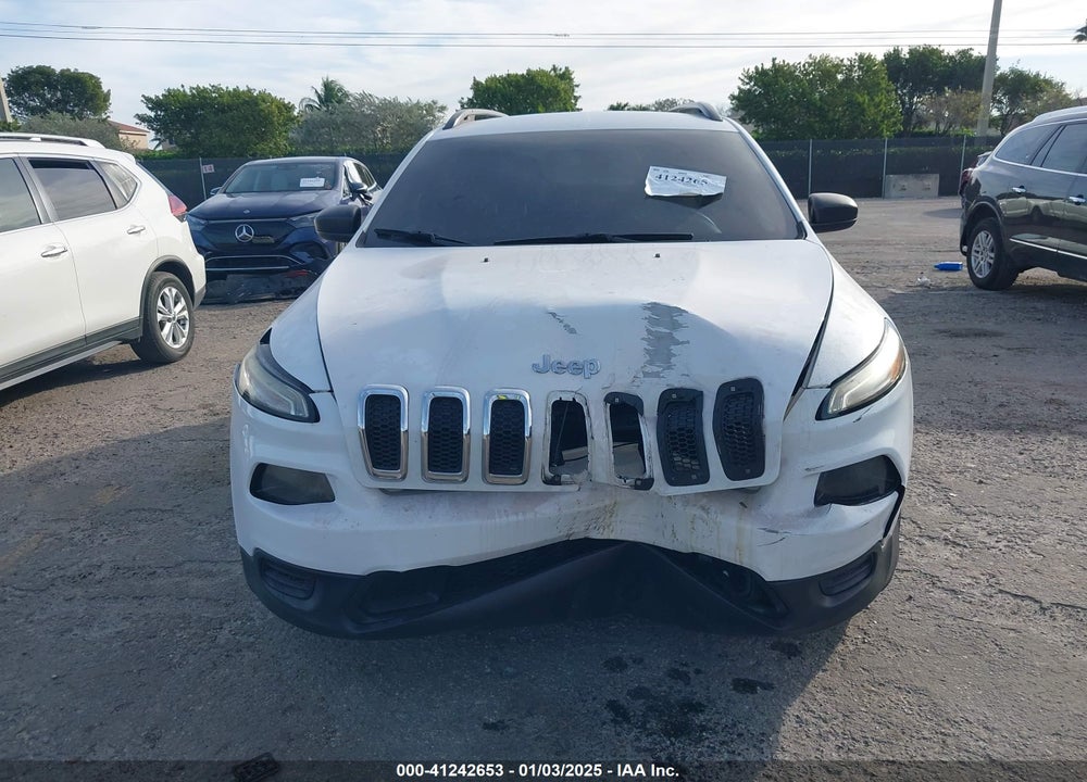 2016 JEEP CHEROKEE SPORT VIN: 1C4PJLAB0GW257504