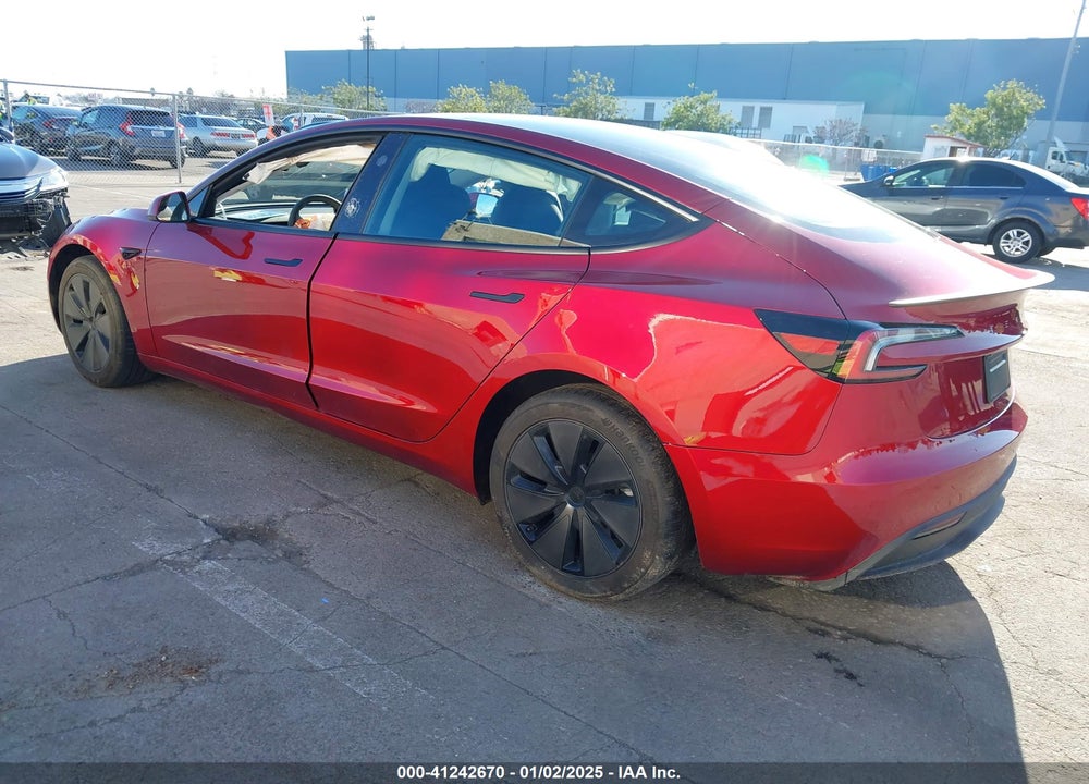 2024 TESLA MODEL 3 LONG RANGE DUAL MOTOR ALL-WHEEL DRIVE/REAR-WHEEL DRIVE VIN: 5YJ3E1EA9RF741753