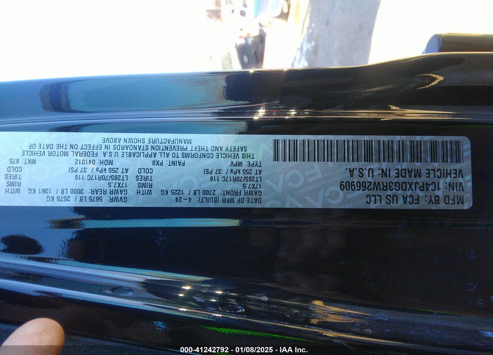 2024 JEEP WRANGLER 4-DOOR WILLYS 4X4 VIN: 1C4PJXDG3RW266909