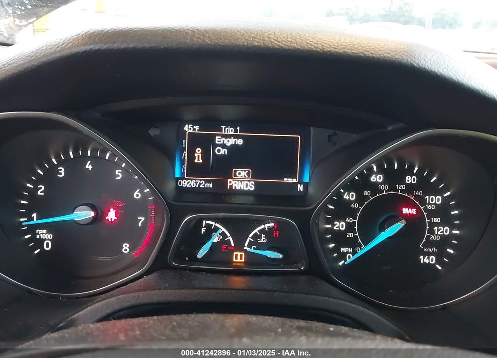 2017 FORD FOCUS VIN: 1FADP3H21HL271380