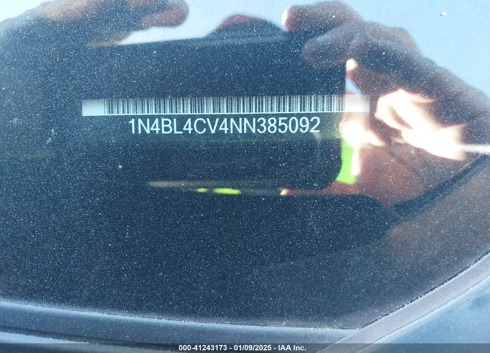 2022 NISSAN ALTIMA SR FWD VIN: 1N4BL4CV4NN385092
