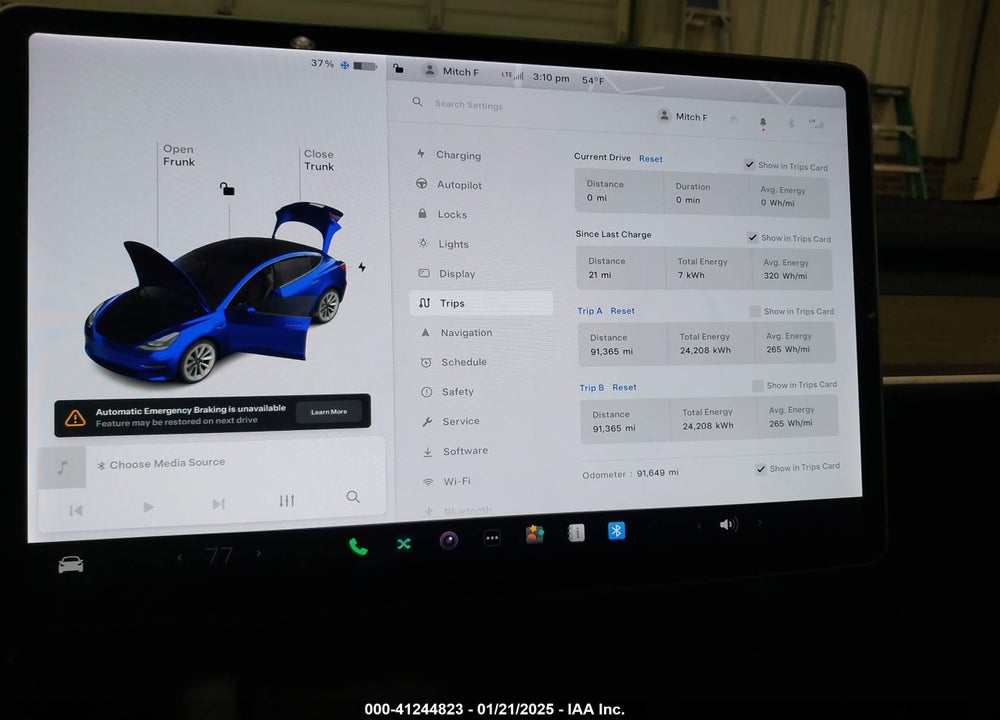 2021 TESLA MODEL 3 LONG RANGE DUAL MOTOR ALL-WHEEL DRIVE VIN: 5YJ3E1EB3MF927323