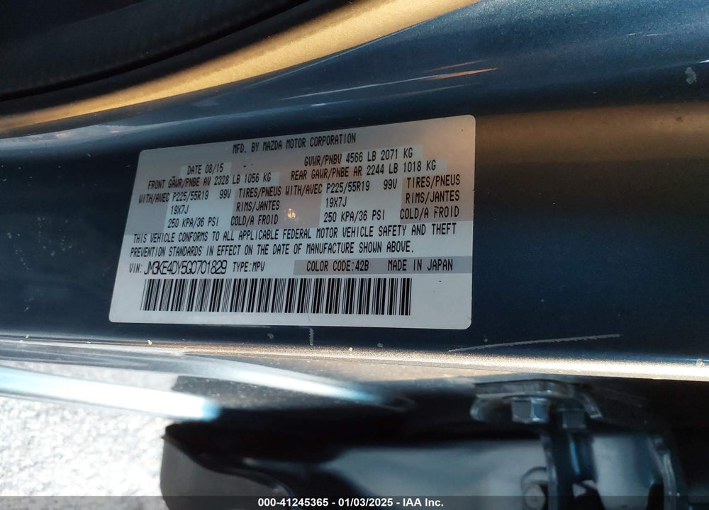 2016 MAZDA CX-5 VIN: JM3KE4DY5G0701829