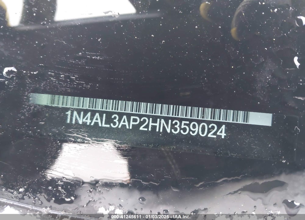 2017 NISSAN ALTIMA VIN: 1N4AL3AP2HN359024