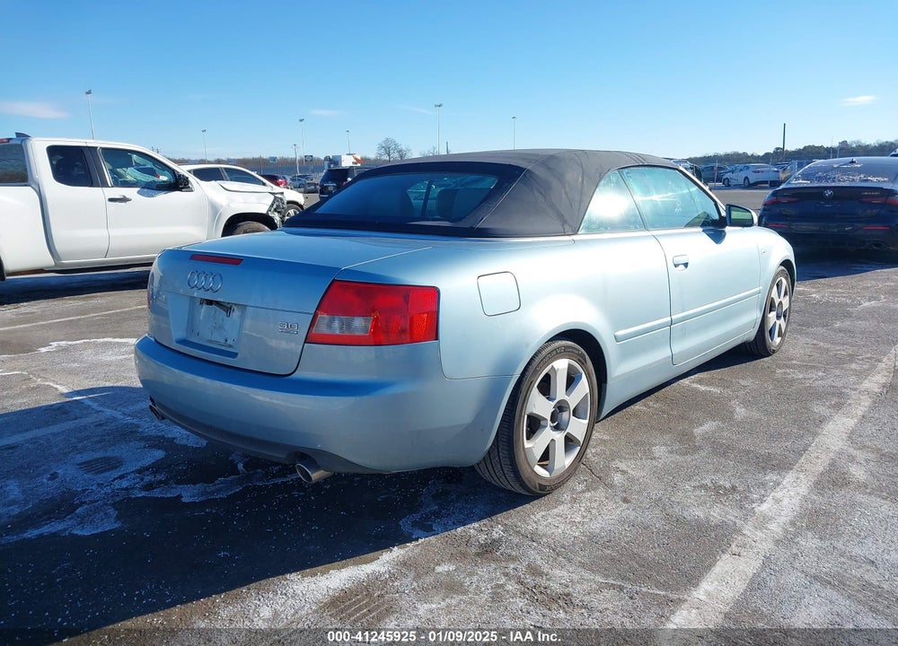 2005 AUDI A4 3.0 VIN: WAUDT48H95K003384