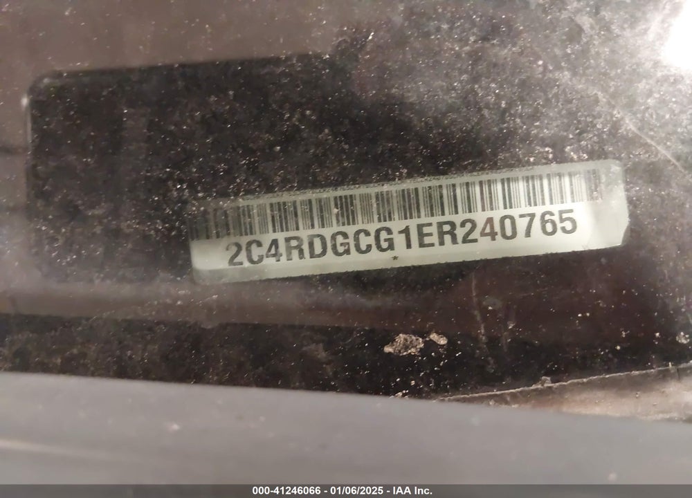 2014 DODGE GRAND CARAVAN SXT VIN: 2C4RDGCG1ER240765