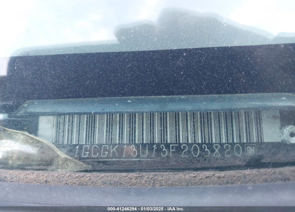 2003 CHEVROLET SILVERADO 1500HD LT VIN: 1GCGK13U13F203820