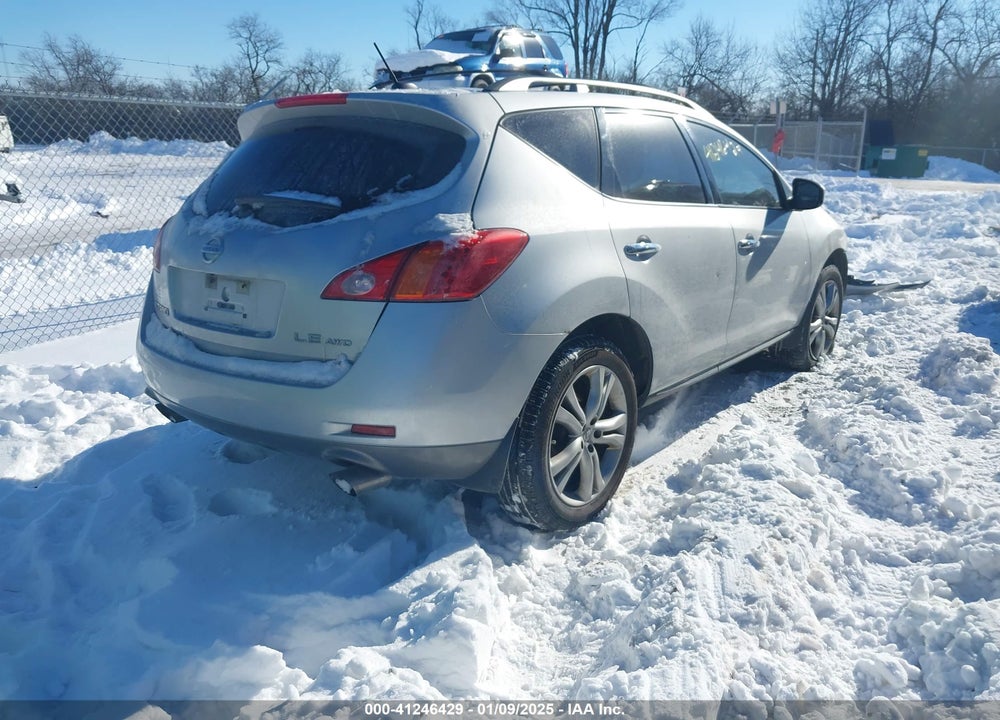 2009 NISSAN MURANO LE VIN: JN8AZ18W49W122822