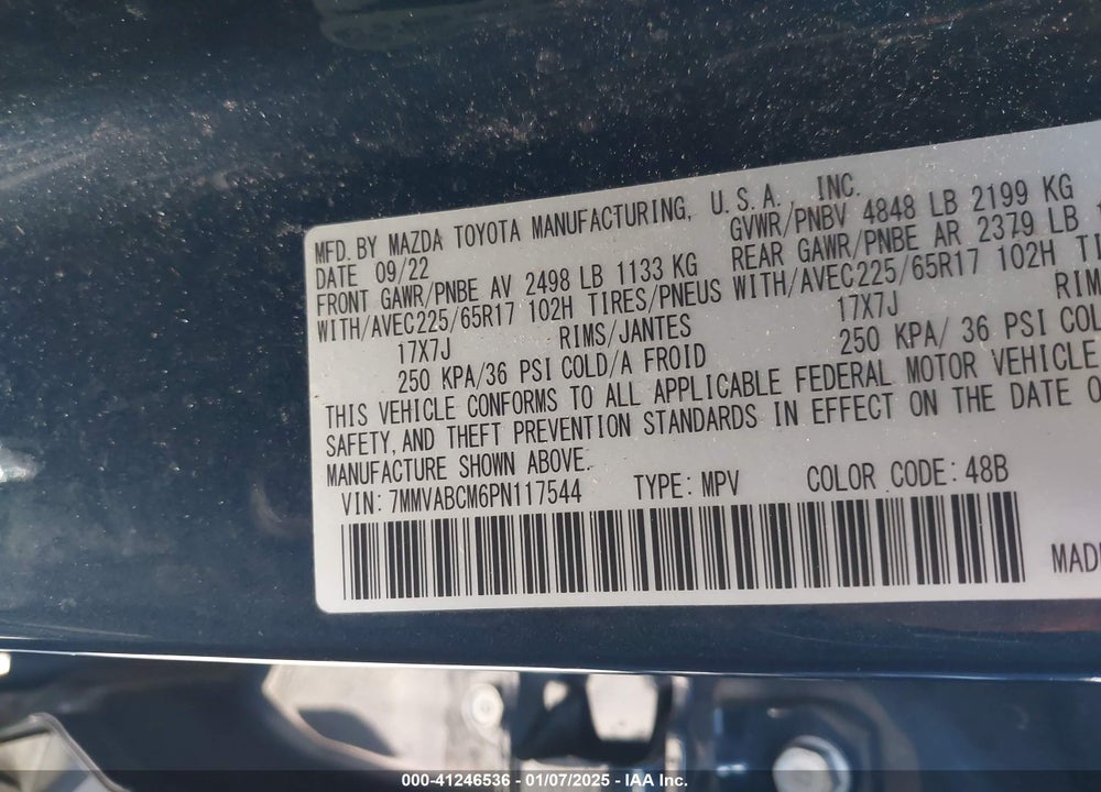 2023 MAZDA CX-50 VIN: 7MMVABCM6PN117544
