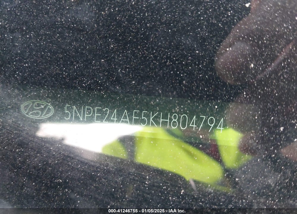 2019 HYUNDAI SONATA VIN: 5NPE24AF5KH804794