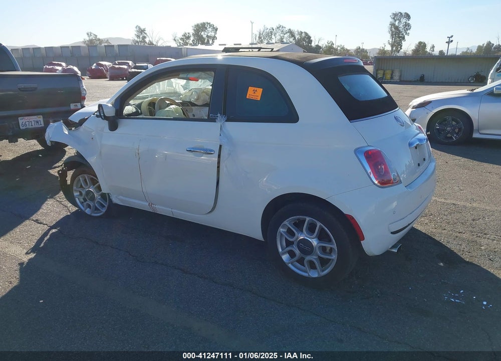 2012 FIAT 500C VIN: 3C3CFFDR3CT272223