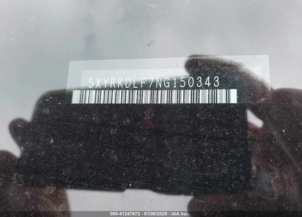 2022 KIA SORENTO SX VIN: 5XYRKDLF7NG150343