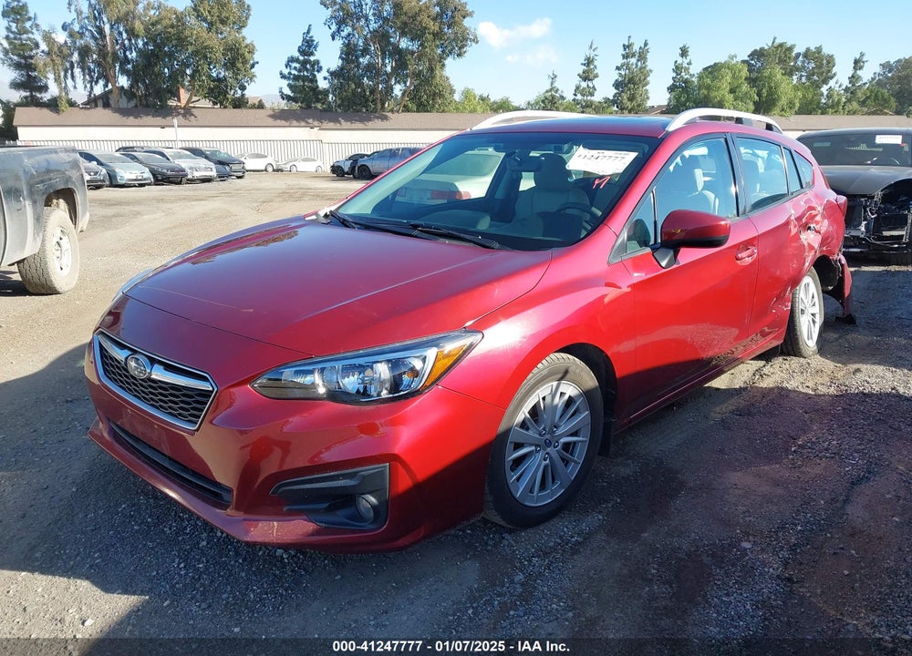2017 SUBARU IMPREZA 2.0I PREMIUM VIN: 4S3GTAD60H3707961