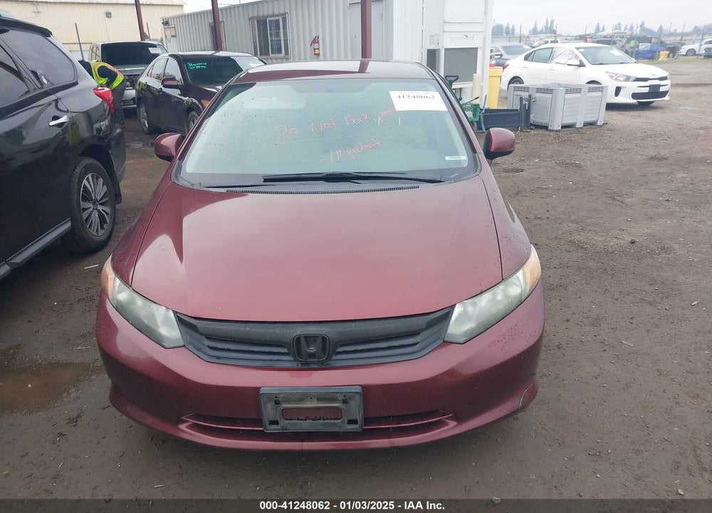 2012 HONDA CIVIC SDN LX VIN: 19XFB2F59CE389557