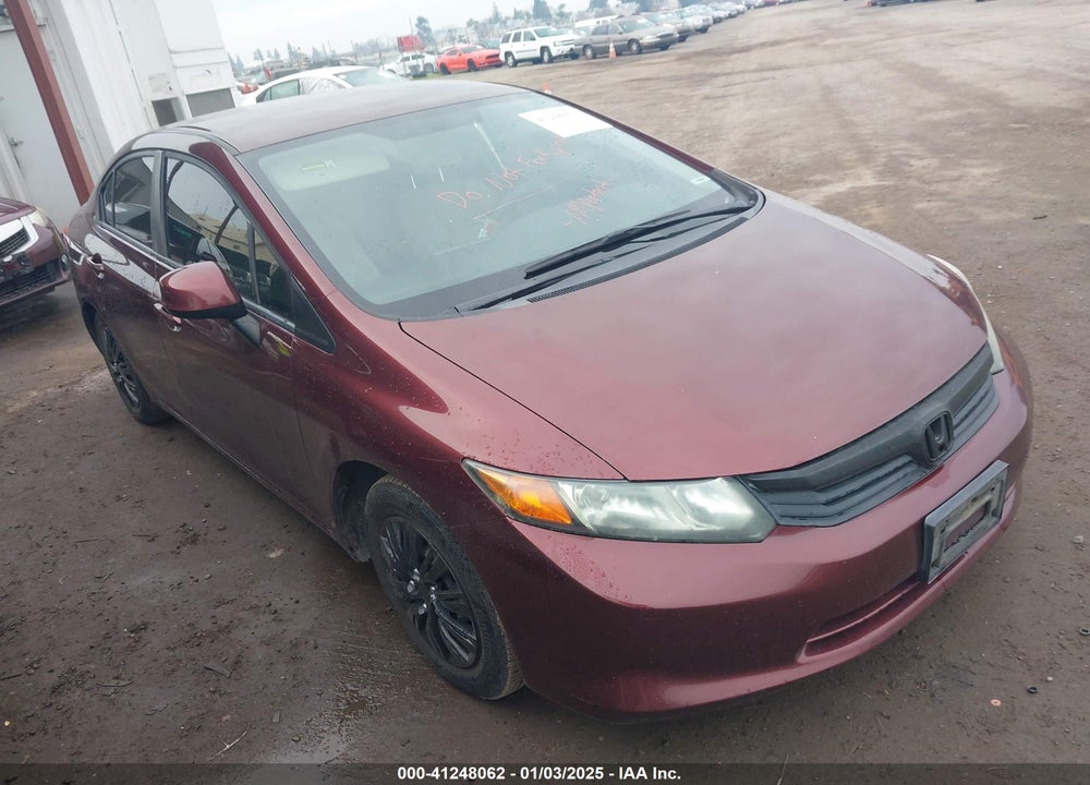 2012 HONDA CIVIC SDN LX VIN: 19XFB2F59CE389557