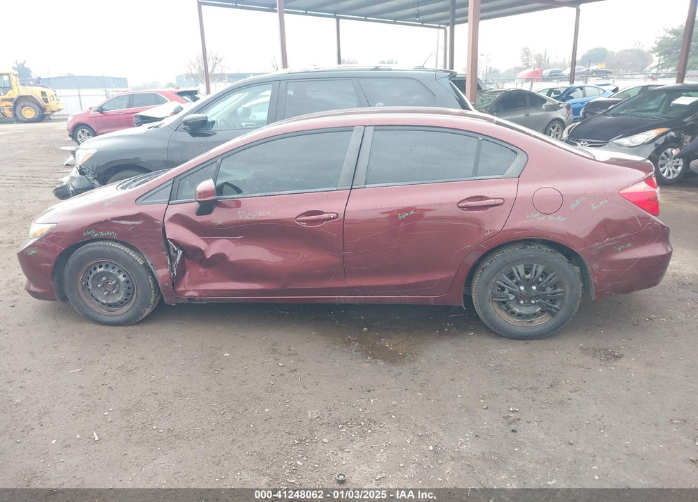2012 HONDA CIVIC SDN LX VIN: 19XFB2F59CE389557