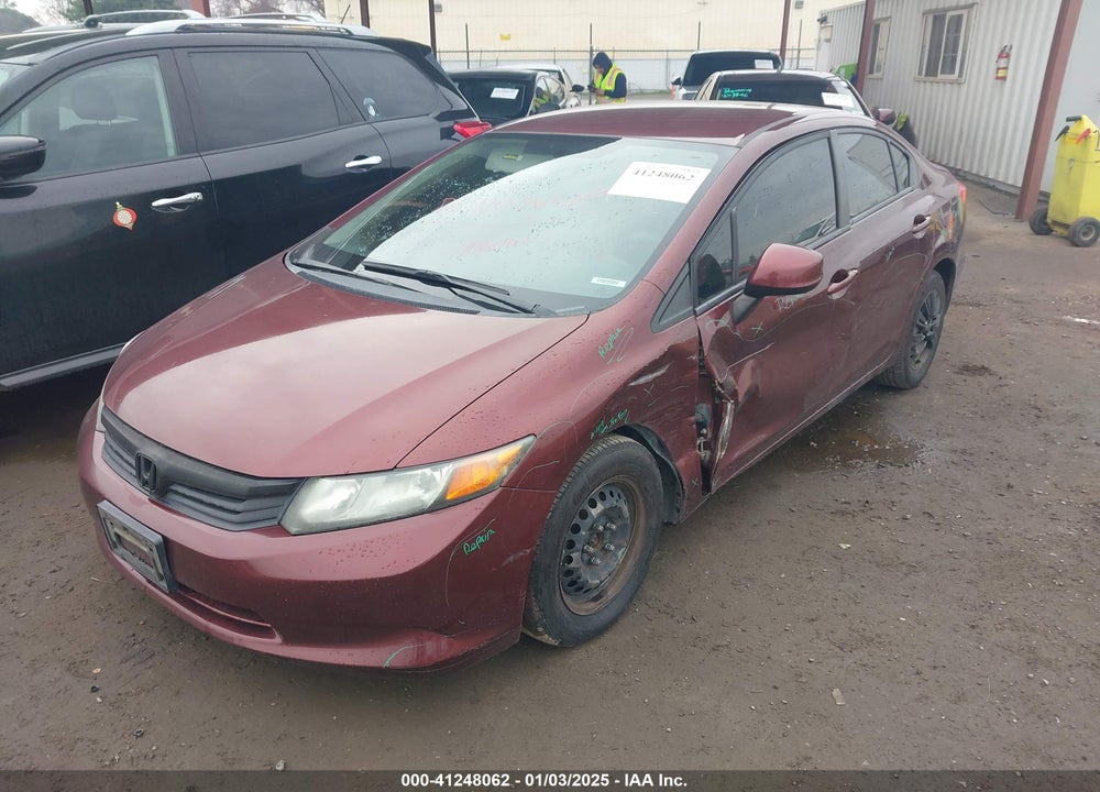 2012 HONDA CIVIC SDN LX VIN: 19XFB2F59CE389557